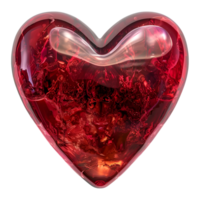 AI generated 3D Rendering of a Red Love Heart on Transparent Background - Ai Generated png