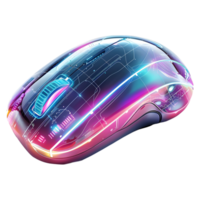 AI generated 3D Rendering of a Futuristic Computer Mouse on Transparent Background - Ai Generated png