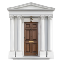 AI generated 3D Rendering of a House Front Door on Transparent Background - Ai Generated png