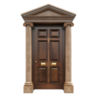 AI generated 3D Rendering of a House Front Door on Transparent Background - Ai Generated png