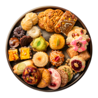 AI generated 3D Rendering of a Indian Traditional Sweets in a Plate on Transparent Background - Ai Generated png