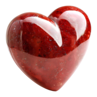 AI generated 3D Rendering of a Red Love Heart on Transparent Background - Ai Generated png