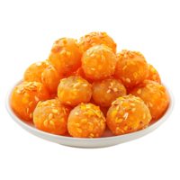 AI generated 3D Rendering of a Indian Traditional Moti choor Ladu Sweets on Transparent Background - Ai Generated png