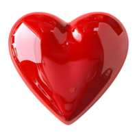 AI generated 3D Rendering of a Red Love Heart on Transparent Background - Ai Generated png