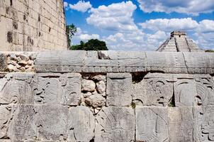 Chichen Itza castle view from the Ballgame court photo