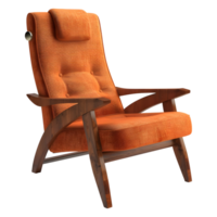 ai gegenereerd 3d renderen van een zacht fauteuils stoel Aan transparant achtergrond - ai gegenereerd png