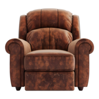 AI generated 3D Rendering of a Soft Recliners Chair on Transparent Background - Ai Generated png