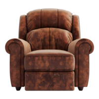 AI generated 3D Rendering of a Soft Recliners Chair on Transparent Background - Ai Generated png