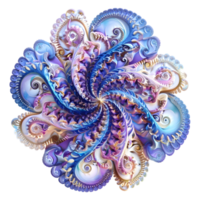 AI generated 3D Rendering of a Indian Mandala Art Element on Transparent Background - Ai Generated png