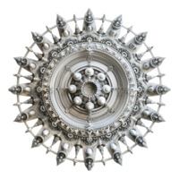 ai generiert 3d Rendern von ein indisch Mandala Kunst Element auf transparent Hintergrund - - ai generiert png