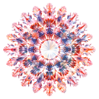 AI generated 3D Rendering of a Indian Mandala Art Element on Transparent Background - Ai Generated png
