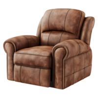 AI generated 3D Rendering of a Soft Recliners Chair on Transparent Background - Ai Generated png