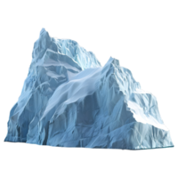 ai generado 3d representación de un gigante hielo burgo en transparente antecedentes - ai generado png