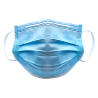 ai generado 3d representación de un quirúrgico cara máscara en transparente antecedentes - ai generado png