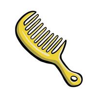 Hair comb, personal hygiene, vector full color