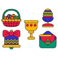 easter day element vector illustration