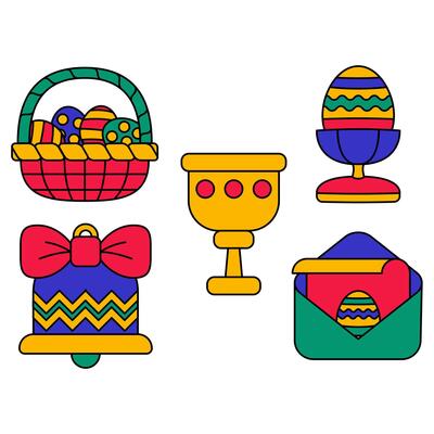 easter day element vector illustration