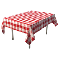 ai generado 3d representación de un mesa con paño en eso en transparente antecedentes - ai generado png