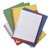 AI generated 3D Rendering of a School or College Note Books on Transparent Background - Ai Generated png