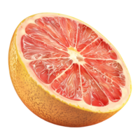 ai generado 3d representación de un pomelo en transparente antecedentes - ai generado png