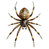 AI generated 3D Rendering of a Black Spider on Transparent Background - Ai Generated png