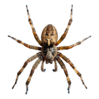 ai gerado 3d Renderização do uma Preto aranha em transparente fundo - ai gerado png