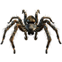 ai gerado 3d Renderização do uma Preto aranha em transparente fundo - ai gerado png