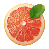 ai generiert 3d Rendern von ein Grapefruit auf transparent Hintergrund - - ai generiert png