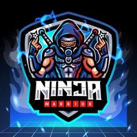 Ninja mascot. esport logo design vector