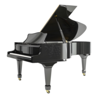 ai generato 3d interpretazione di un' pianoforte su trasparente sfondo - ai generato png
