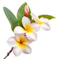 ai generiert 3d Rendern von ein Frangipani Blume auf transparent Hintergrund - - ai generiert png