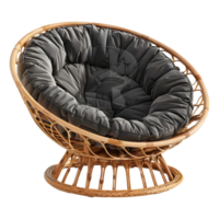 AI generated 3D Rendering of a Papasan Cushion Chair on Transparent Background - Ai Generated png