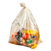 AI generated 3D Rendering of a Garbage in a Plastic on Transparent Background - Ai Generated png