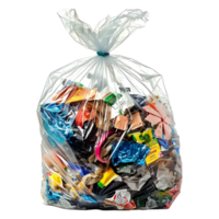 AI generated 3D Rendering of a Garbage in a Plastic on Transparent Background - Ai Generated png