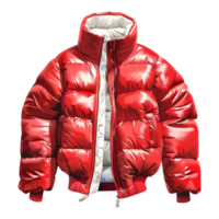 ai gegenereerd 3d renderen van een valentino polyester jasje winter Aan transparant achtergrond - ai gegenereerd png