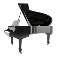 ai genererad 3d tolkning av en piano på transparent bakgrund - ai genererad png