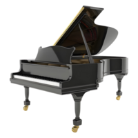 ai généré 3d le rendu de une piano sur transparent Contexte - ai généré png