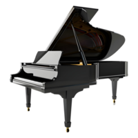 ai généré 3d le rendu de une piano sur transparent Contexte - ai généré png