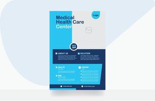 Hospital healthcare flyer design business template vector