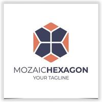 vector resumen hexágono logo diseño modelo