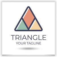 Vector triangular logo design template