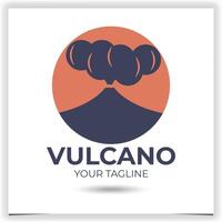 vector volcán logo diseño modelo