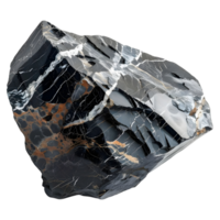 AI generated 3D Rendering of a Black Shining Stone on Transparent Background - Ai Generated png