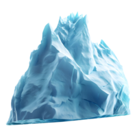 ai generado 3d representación de un gigante hielo burgo en transparente antecedentes - ai generado png