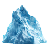 ai generado 3d representación de un gigante hielo burgo en transparente antecedentes - ai generado png