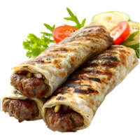 AI generated 3D Rendering of a Grilled Beef Kebab on Transparent Background - Ai Generated png