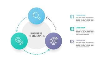 Triangle process circle infographic template. Business presentation. Vector illustration.