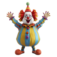 AI generated 3D Rendering of a Cartoon of Funny Joker Man on Transparent Background - Ai Generated png