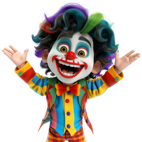 AI generated 3D Rendering of a Cartoon of Funny Joker Man on Transparent Background - Ai Generated png