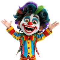 AI generated 3D Rendering of a Cartoon of Funny Joker Man on Transparent Background - Ai Generated png